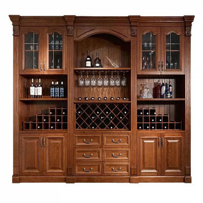 qualità  Other Hertz Solid Wood American Classic Style Customized Size Modular Wine Cabinet fabbrica