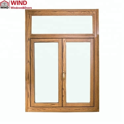 Swing CE Certification Airtight Aluminum Clad Timber Flush Profile Casement Windows